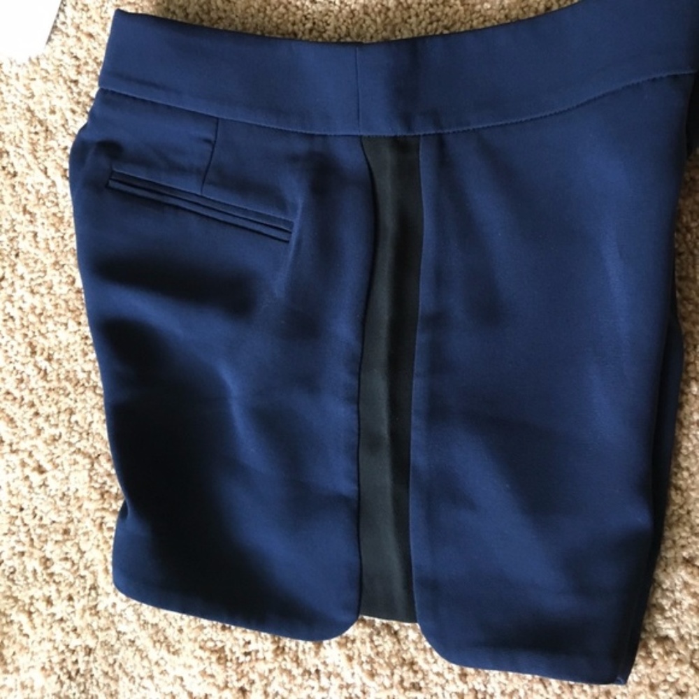 Black and navy JCrew tuxedo shorts